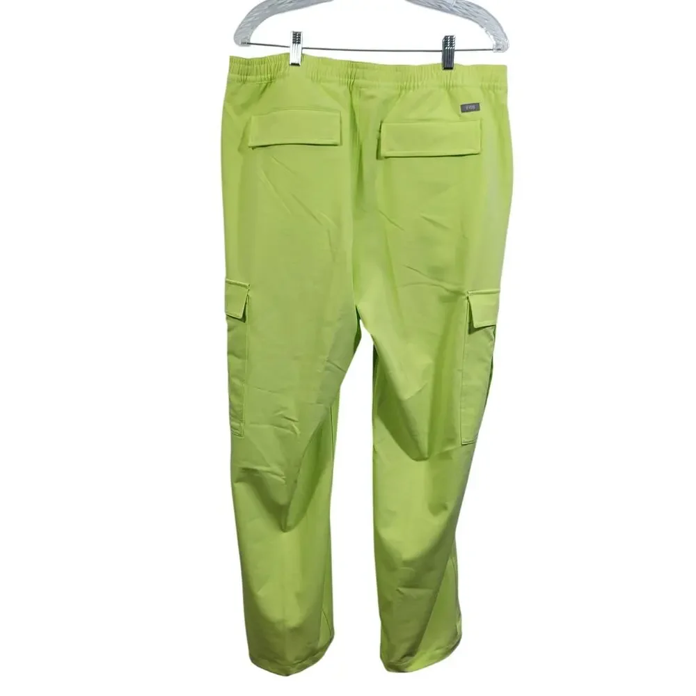 Figs Ivano Neon Green Technical Collection Cargo Scrub Pants Size XL 11926-1257